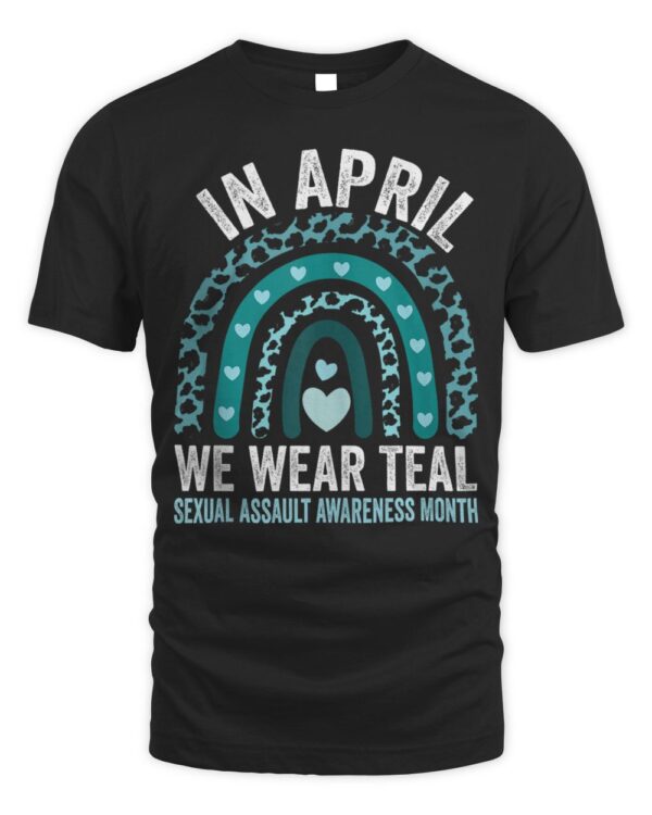 In April We Wear Teal Sexual Assault Awareness Month T-shirt