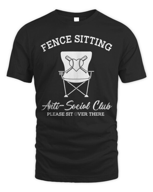 Fence Sitting Anti-Social Club Please Sit Over There T-Shirt