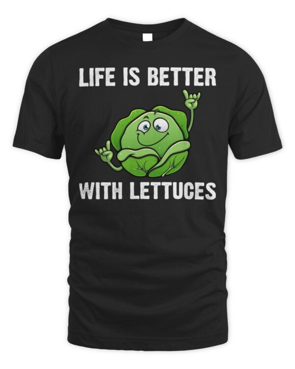 Cool Lettuce For Men Women Vegetarian Vegan Food Vegetable T-ShirtT-Shirt