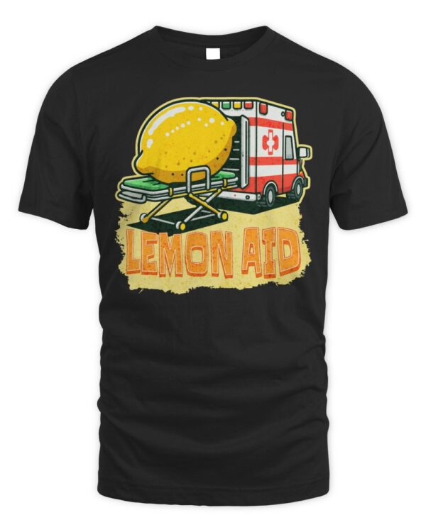 Lemon Aid Funny Lemonade Pun Life Help for Needy Citrus Cute T-Shirt