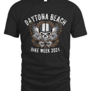 Daytona Beach Bike Week 2024 Retro Distressed Skull shirt