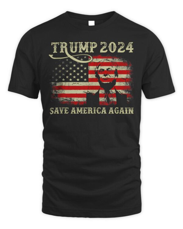 Trump 2024 Flag Take America Back Men Women Donald Trump T-Shirt