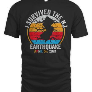 I Survived NYC New York 2024 Earthquake Funny Geology Joke T-Shirt