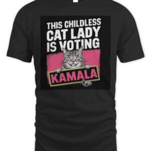 Kamala Harris Childless-Cat-Lady T-Shirt